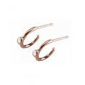 Diamond Solitaire Hoop Earrings