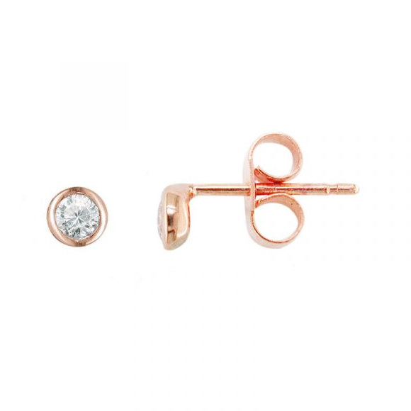 Diamond Solitaire Stud Earrings