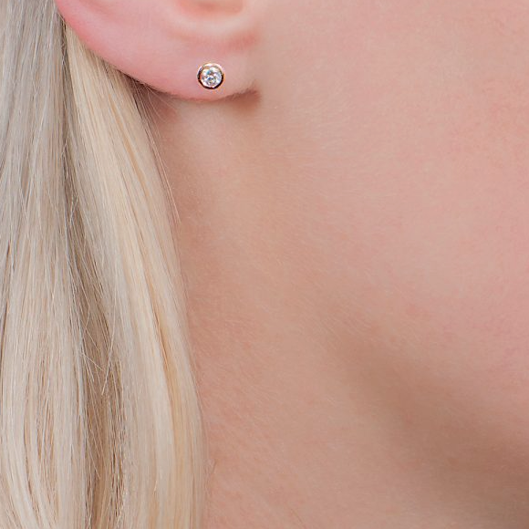 Diamond Solitaire Stud Earrings