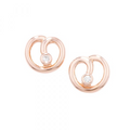 Diamond Spiral Stud Earrings