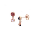 Garnet And Moonstone Drop Earrings
