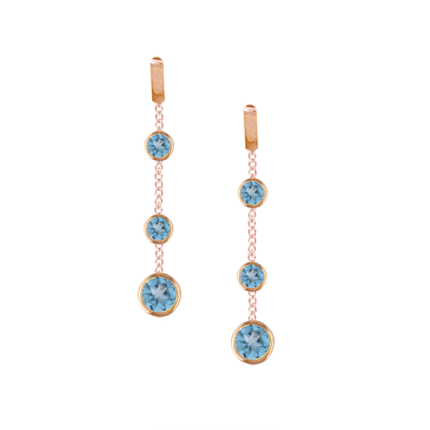 Blue Topaz Drop Earrings