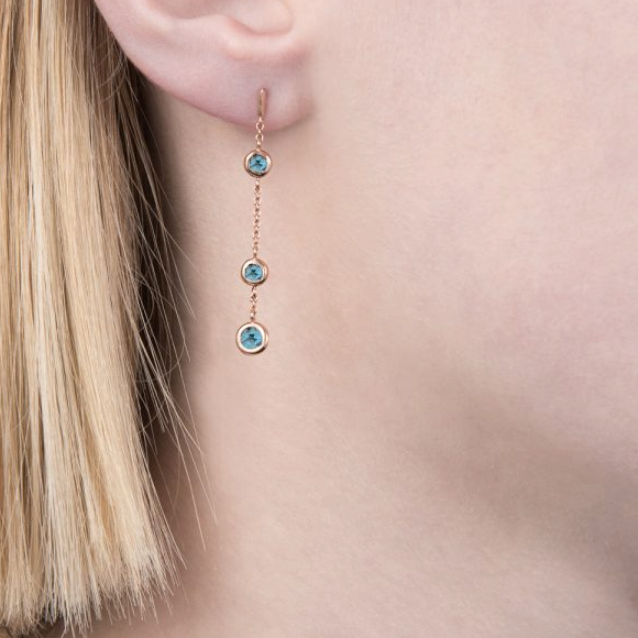 Blue Topaz Drop Earrings