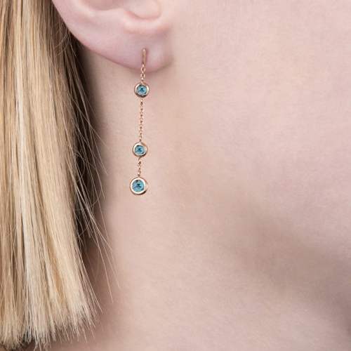 Blue Topaz Drop Earrings