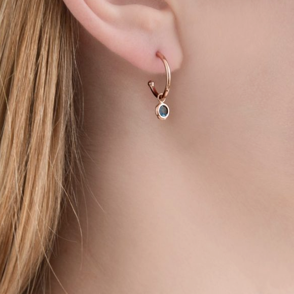 Blue Topaz Hoop Earrings