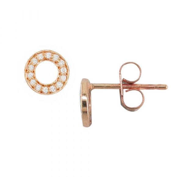 Diamond Circle Meridian Earrings