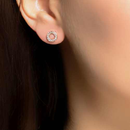 Diamond Circle Meridian Earrings
