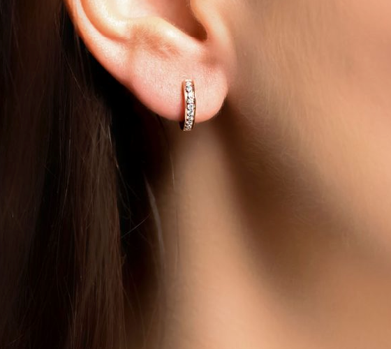 Diamond Hoop Earrings